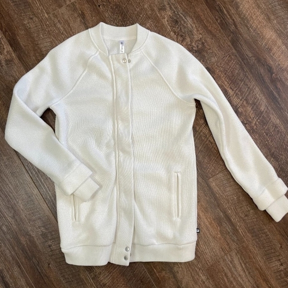Fabletics White Snap-Button Jacket - Picture 3 of 3